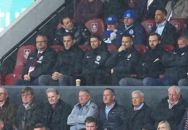 Brighton & Hove Albion manager Fabian Hurzeler looks on from the stand Burnley v Brighton and Hove Albion, Premier League, Football, Turf Moor, Burnley, UK - 11 Apr 2026Burnley Turf Moor United Kingdom EDITORIAL USE ONLY No use with unauthorised audio, video, data, fixture lists, club league logos or live services. Online in-match use limited to 120 images, no video emulation. No use in betting, games or single club league player publications. Copyright: xMattxWest Shutterstockx 16823549am