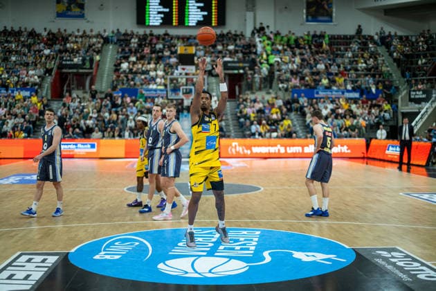 Elijah Hughes MHP RIESEN Ludwigsburg, 07 , GER, MHP RIESEN Ludwigsburg vs ALBA Berlin, Basketball Bundesliga, easycredit BBL, Matchday 29, Season 2025 2026, 11 04 2026, GER, MHP RIESEN Ludwigsburg vs ALBA Berlin, Basketball Bundesliga, easycredit BBL, Matchday 29, Season 2025 2026, 11 04 2026 Ludwigsburg Copyright: xEibner-Pressefoto SaschaxWaltherx EP_EER