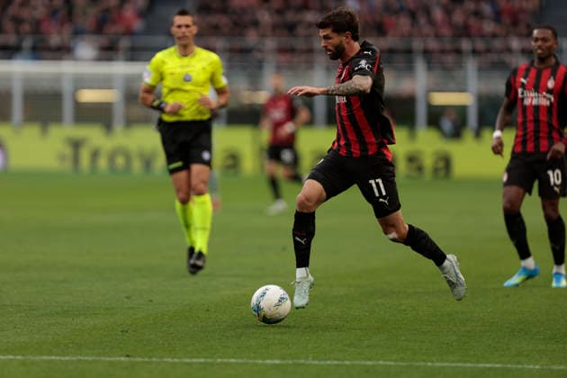 April 11, 2026, Milan, Lombardia, Italy: AC MilanÃ¢â‚¬â ¢s CHRISTIAN PULISIC during the Italian Serie A Enilive soccer championship football match between AC Milan and Udinese Calcio at San Siro Stadium on April 11th, 2026, Milan, Italy Milan Italy - ZUMAr199 20260411_zsp_r199_022 Copyright: xMattiaxRadonix