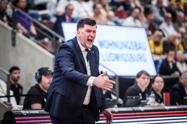 Sebastian Trzcionka Alba Berlin, Assistant Coach GER, MHP Riesen Ludwigsburg vs ALBA Berlin, Basketball Bundesliga, easycredit BBL, Matchday 29, Season 2025 2026, 11 04 2026 GER, MHP Riesen Ludwigsburg vs ALBA Berlin, Basketball Bundesliga, easycredit BBL, Matchday 29, Season 2025 2026, 11 04 2026 Ludwigsburg Copyright: xSandyxDinkelackerx EP_SDR