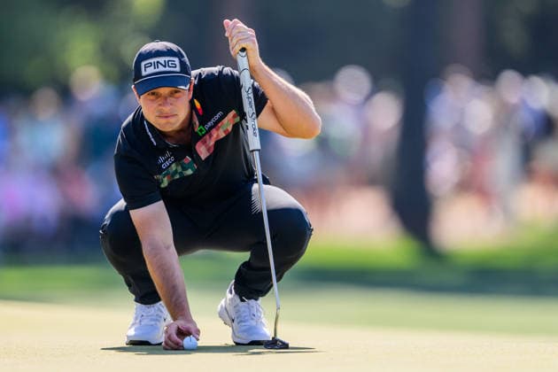 260411 Viktor Hovland of Norway during the third round of the 2026 Masters Golf Tournament on April 11, 2026 in Augusta Photo Petter Arvidson BILDBYRAN kod PA PA1195 golf masters bbeng the masters augusta  Copyright: PETTERxARVIDSON BB260411PA034