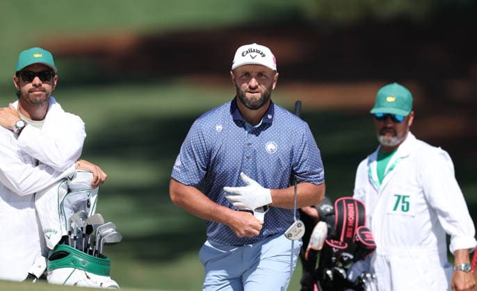 Golf 2026 Masters Tournament - Round 3 Jon Rahm of Spain on the seventh green in Round 3 of the 2026 Masters tournament in August, Georgia, USA, 11 April 2026. Augusta United States  Copyright: xCHRISxTORRESx