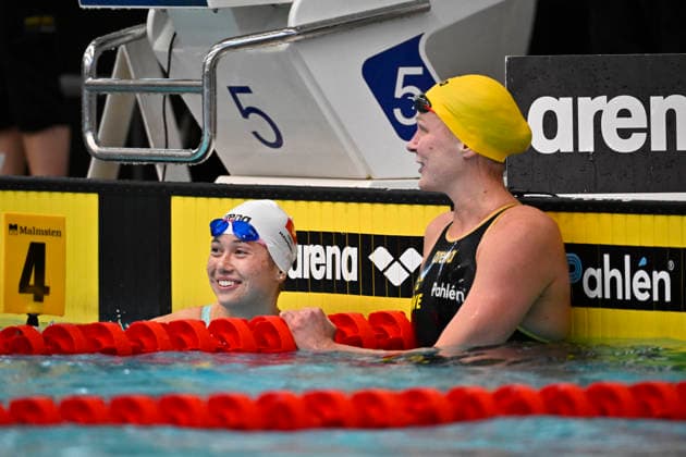 Siobhan Haughey, from Hong Kong, wins and Sarah Sjöström from Sweden placed second in the women s 50m freestyle during the Malmsten Swim Open at Erikdalsbadet in Stockholm, Sweden April 11 , 2026. STOCKHOLM SWEDEN x10430x *** Siobhan Haughey, from Hong Kong, wins and Sarah Sjöström from Sweden placed second in the women s 50m freestyle during the Malmsten Swim Open at Erikdalsbadet in Stockholm, Sweden April 11 , 2026 STOCKHOLM SWEDEN x10430x  Copyright: xChristinexOlsson TTx MALMSTEN SWIM OPEN 2026