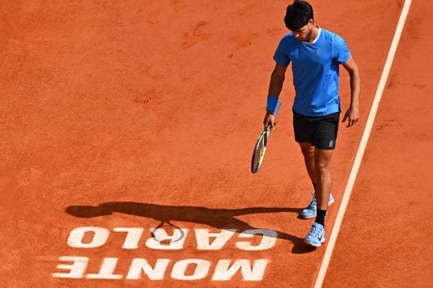 2026 Rolex Monte-Carlo Masters - Day 6 Carlos Alcaraz (ESP) during his semi final match at the 2026 Rolex Monte-Carlo Masters in Monte-Carlo, MONACO, on April 11th, 2026. Photo by Corinne Dubreuil ABACAPRESS.COM Monte-Carlo Monaco  Copyright: xDubreuilxCorinne ABACAx