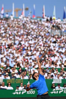 2026 Rolex Monte-Carlo Masters - Day 6 Carlos Alcaraz (ESP) during his semi final match at the 2026 Rolex Monte-Carlo Masters in Monte-Carlo, MONACO, on April 11th, 2026. Photo by Corinne Dubreuil ABACAPRESS.COM Monte-Carlo Monaco  Copyright: xDubreuilxCorinne ABACAx