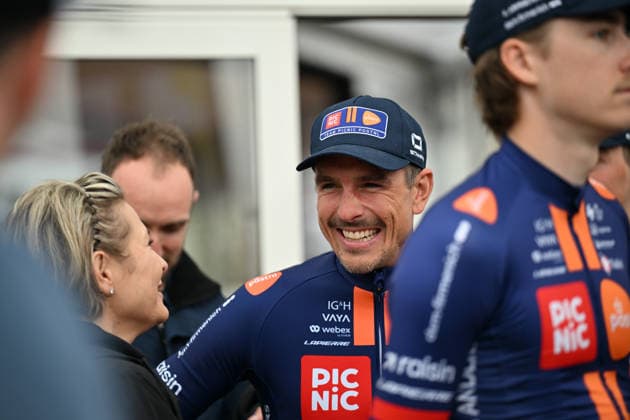 Paris-Roubaix Team Presentation John Degenkolb of Germany, a former winner, from team Picnic PostNL participates in the team presentation of Paris-Roubaix 2026 (1.UWT - 123rd edition) in Compiegne, Hauts-de-France, on April 11, 2026. Compiegne France  Copyright: xGautierxDemouveauxx originalFilename:demouveaux-notitle260411_npUGu.jpg