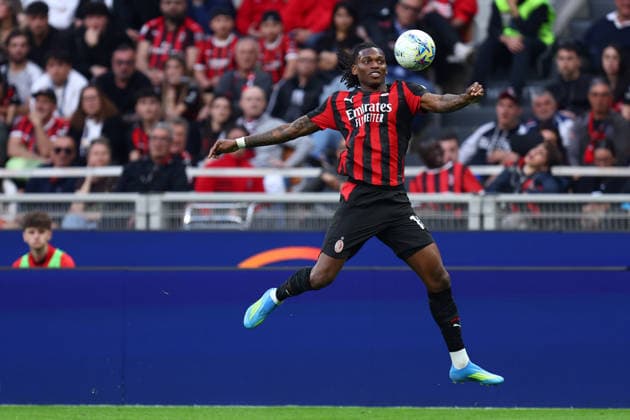 Ac Milan - Udinese Calcio Rafael Leao of Ac Milan in action during the Serie A match beetween Ac Milan and Udinese Calcio at Stadio Giuseppe Meazza on April 11 2026 in Milano, Italy . Milano Stadio Giuseppe Meazza Italy Copyright: xMarcoxCanonierox