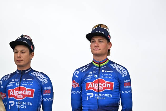 Paris-Roubaix Team Presentation Mathieu Van Der Poel of the Netherlands, representing team Alpecin-Premier Tech, participates in the team presentation of the Paris-Roubaix 2026 (1.UWT - 123rd edition) in Compiegne, Hauts-de-France, on April 11, 2026. Compiegne France  Copyright: xGautierxDemouveauxx originalFilename:demouveaux-notitle260411_npJZh.jpg