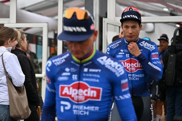 Paris-Roubaix Team Presentation Jasper Philipsen of team Alpecin-Premier Tech participates in the team presentation of Paris-Roubaix 2026 (1.UWT - 123rd edition) in Compiegne, France, on April 11, 2026. Compiegne France  Copyright: xGautierxDemouveauxx originalFilename:demouveaux-notitle260411_npu8U.jpg