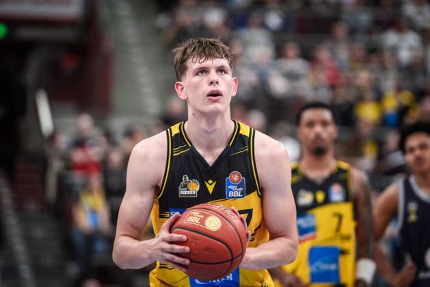 Julis Baumer MHP RIESEN Ludwigsburg, 37 GER, MHP Riesen Ludwigsburg vs ALBA Berlin, Basketball Bundesliga, easycredit BBL, Matchday 29, Season 2025 2026, 11 04 2026 GER, MHP Riesen Ludwigsburg vs ALBA Berlin, Basketball Bundesliga, easycredit BBL, Matchday 29, Season 2025 2026, 11 04 2026 Ludwigsburg Copyright: xSandyxDinkelackerx EP_SDR