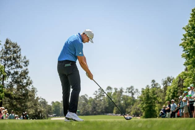 260411 Ludvig Aberg of Sweden during the third round of the 2026 Masters Golf Tournament on April 11, 2026 in Augusta Photo Petter Arvidson BILDBYRAN kod PA PA1195 golf masters bbeng the masters augusta sweden sverige  Copyright: PETTERxARVIDSON BB260411PA045