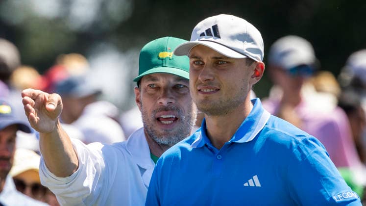 AUGUSTA 20260409 Ludvig Aberg waits for the 14th hole during the first day of competition of the US Masters at Augusta National Golf Club in the USA Photo Christer Höglund TT code 40750 AUGUSTA USA x40750x  Copyright: xChristerxHöglundx US MASTERS GOLF