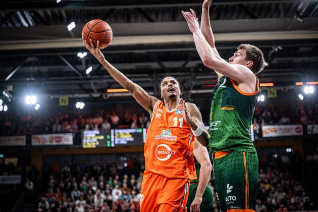 1 Basketball Bundesliga, easyCredit BBL, Season 2025 2026, Men, Main Round, Matchday 29, 11 04 2026, RASTA Vechta Gladiators Trier Alonzo Verge 11 RASTA Vechta at the Korbleger Vechta RASTA Dome Niedersachsen Germany