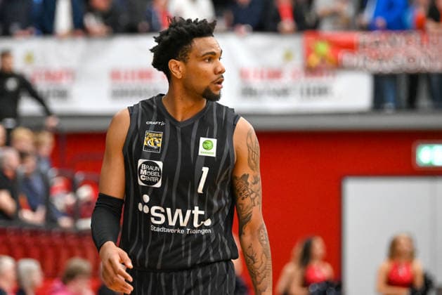 Bernard Pelote Tigers Tuebingen, 01 Artland Dragons vs Tigers Tuebingen, 2 Basketball Bundesliga, Pro A, 31 Matchday, Season 2025 2026, 11 04 2026, Artland Dragons vs Tigers Tuebingen, 2 Basketball Bundesliga, Pro A, 31 Matchday, Season 2025 2026, 11 04 2026 Quakenbrueck Copyright: xEibner-Pressefoto RobertxGertzenx EP_RGN