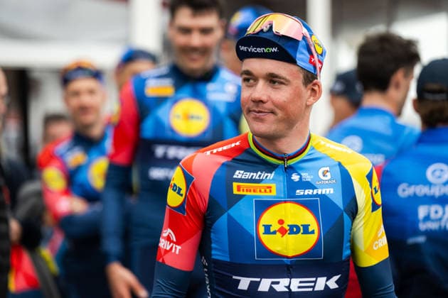 Cycling, Paris Roubaix, Team Presentation Men, 11 04 2026 Mads Pedersen DEN, Lidl Trek Compiegne France Copyright: xMarcelxHilgerx