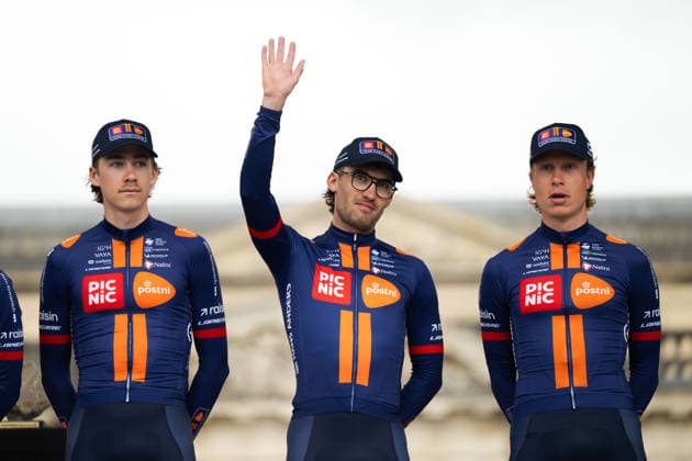 Cycling, Paris Roubaix, Team Presentation Men, 11 04 2026 Center Niklas Märkl GER, Team Picnic PostNL Compiegne France Copyright: xMarcelxHilgerx