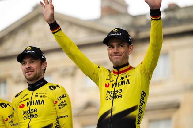 Cycling, Paris Roubaix, Team Presentation Men, 11 04 2026 Wout van Aert BEL, Team Visma Lease a Bike Compiegne France Copyright: xMarcelxHilgerx