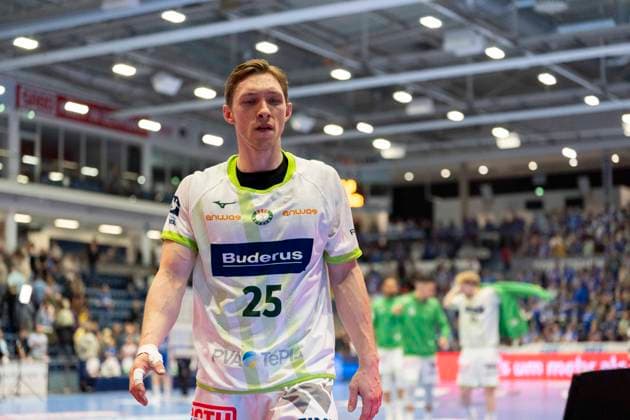 Justin Mueller HSG Wetzlar 25 disappointed, disappointed looking, dissapointed, sad, frustrated, frustrated, frustrated after the defeat VfL Gummersbach HSG Wetzlar, Handball Daikin HBL Handball Bundesliga, 28 Matchday, 11 04 2026 Copyright: HMBxMedia xMarcoxBader