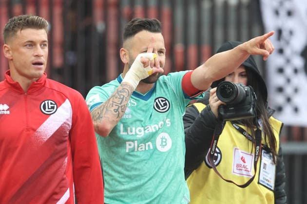 FC Zuerich - FC Lugano Torjubel Renato Steffen (FC Lugano) 11.04.2026 Stadion Letzigrund Zuerich, SCHWEIZ, Saison 2025 2026 Herren Fussball Super League FC Zuerich - FC Lugano Torjubel Renato Steffen (FC Lugano) *** FC Zuerich FC Lugano Goal celebration Renato Steffen FC Lugano 11 04 2026 Stadium Letzigrund Zuerich, SWITZERLAND, Season 2025 2026 Men Soccer Super League FC Zuerich FC Lugano Goal celebration Renato Steffen FC Lugano 