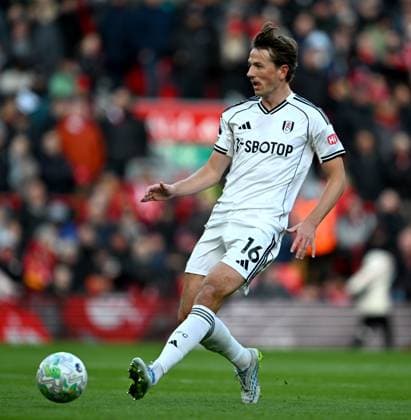 Sander Berge of Fulham Liverpool v Fulham, Premier League, Football, Anfield, Liverpool, UK - 11 Apr 2026Liverpool Anfield United Kingdom EDITORIAL USE ONLY No use with unauthorised audio, video, data, fixture lists, club league logos or live services. Online in-match use limited to 120 images, no video emulation. No use in betting, games or single club league player publications. Copyright: xAnnaxGowthorpe Shutterstockx 16823590by
