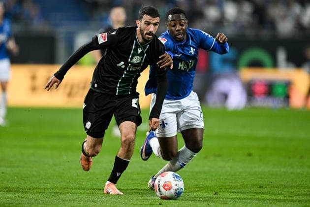 Waniss Taibi Hannover 96, 26 in duel with Merveille Papela SV Darmstadt 1898, 21 , GER, SV Darmstadt 98 vs Hannover 96, Soccer 2 Bundesliga, Matchday 29, Season 2025 2026, 11 04 2026 DFL regulations prohibit any use of photographs as image sequences and or quasi video GER, SV Darmstadt 98 vs Hannover 96, Soccer 2 Bundesliga, Matchday 29, Season 2025 2026, 11 04 2026 Darmstadt Copyright: xEibner-Pressefoto FlorianxWiegandx EP_FWD