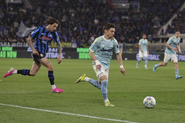 Francisco Conceicao of Juventus FC play the ball during Atalanta BC vs Juventus FC, 32Â° Serie A Enilive 2025-26 game at New Balance Arena in Bergamo (BG), Italy, on April 11, 2026.  Copyright: xDavidexCasentini IPAxSportx xipa-agency.netx xx IPA_73897956 IPA_Agency_IPA73897956