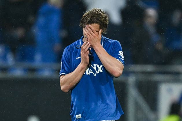 Fynn Lakenmacher SV Darmstadt 1898, 19 is disappointed about the defeat, GER, SV Darmstadt 98 vs Hannover 96, Soccer 2 Bundesliga, Matchday 29, Season 2025 2026, 11 04 2026 DFL regulations prohibit any use of photographs as image sequences and or quasi video GER, SV Darmstadt 98 vs Hannover 96, Soccer 2 Bundesliga, Matchday 29, Season 2025 2026, 11 04 2026 Darmstadt Copyright: xEibner-Pressefoto FlorianxWiegandx EP_FWD