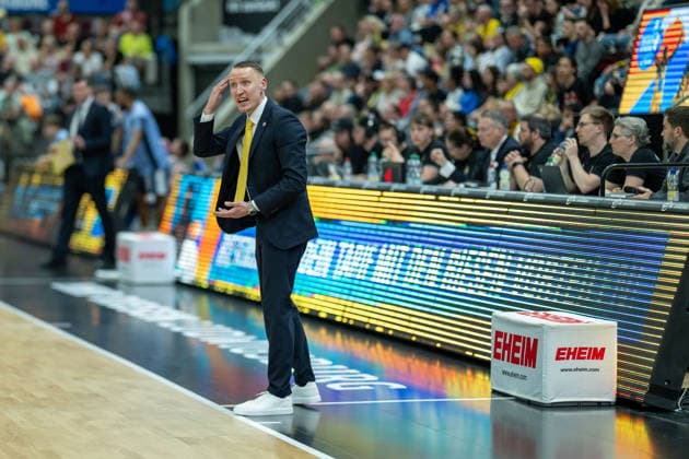 Mikko Riipinen MHP RIESEN Ludwigsburg, Head Coach , GER, MHP RIESEN Ludwigsburg vs ALBA Berlin, Basketball Bundesliga, easycredit BBL, Matchday 29, Season 2025 2026, 11 04 2026, GER, MHP RIESEN Ludwigsburg vs ALBA Berlin, Basketball Bundesliga, easycredit BBL, Matchday 29, Season 2025 2026, 11 04 2026 Ludwigsburg Copyright: xEibner-Pressefoto SaschaxWaltherx EP_EER