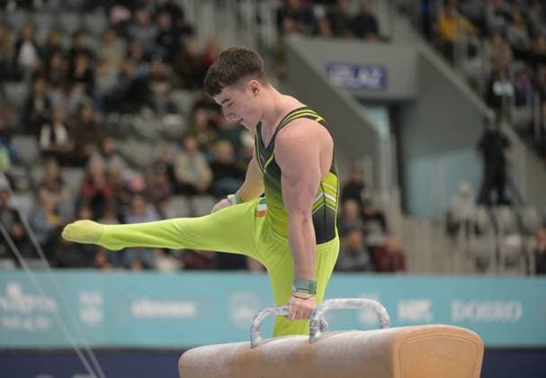 FIG APPARATUS WORLD CUP 2026 (CRO),Finals Day 1 (MAG, WAG), Hall Gradski vrt , Osijek, Croatia, 11.04.2026 HICKEY James (IRL) during FIG APPARATUS WORLD CUP 2026 (CRO),Final Day 1, Pommel Horse (MAG), Hall Gradski vrt , Osijek, Croatia, 11.04.2026 *** FIG APPARATUS WORLD CUP 2026 CRO ,Finals Day 1 MAG, WAG , Hall Gradski vrt , Osijek, Croatia, 11 04 2026 HICKEY James IRL during FIG APPARATUS WORLD CUP 2026 CRO ,Final Day 1, Pommel Horse MAG , Hall Gradski vrt , Osijek, Croatia, 11 04 2026 Copyright: xBEAUTIFULxSPORTS Stanusicx