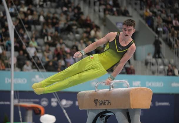 FIG APPARATUS WORLD CUP 2026 (CRO),Finals Day 1 (MAG, WAG), Hall Gradski vrt , Osijek, Croatia, 11.04.2026 HICKEY James (IRL) during FIG APPARATUS WORLD CUP 2026 (CRO),Final Day 1, Pommel Horse (MAG), Hall Gradski vrt , Osijek, Croatia, 11.04.2026 *** FIG APPARATUS WORLD CUP 2026 CRO ,Finals Day 1 MAG, WAG , Hall Gradski vrt , Osijek, Croatia, 11 04 2026 HICKEY James IRL during FIG APPARATUS WORLD CUP 2026 CRO ,Final Day 1, Pommel Horse MAG , Hall Gradski vrt , Osijek, Croatia, 11 04 2026 Copyright: xBEAUTIFULxSPORTS Stanusicx