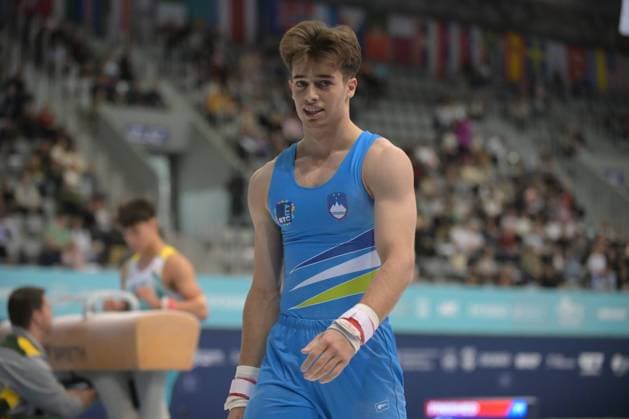 FIG APPARATUS WORLD CUP 2026 (CRO),Finals Day 1 (MAG, WAG), Hall Gradski vrt , Osijek, Croatia, 11.04.2026 RAKOVIC Gregor (SLO) during FIG APPARATUS WORLD CUP 2026 (CRO),Final Day 1, Pommel Horse (MAG), Hall Gradski vrt , Osijek, Croatia, 11.04.2026 *** FIG APPARATUS WORLD CUP 2026 CRO ,Finals Day 1 MAG, WAG , Hall Gradski vrt , Osijek, Croatia, 11 04 2026 RAKOVIC Gregor SLO during FIG APPARATUS WORLD CUP 2026 CRO ,Final Day 1, Pommel Horse MAG , Hall Gradski vrt , Osijek, Croatia, 11 04 2026 Copyright: xBEAUTIFULxSPORTS Stanusicx