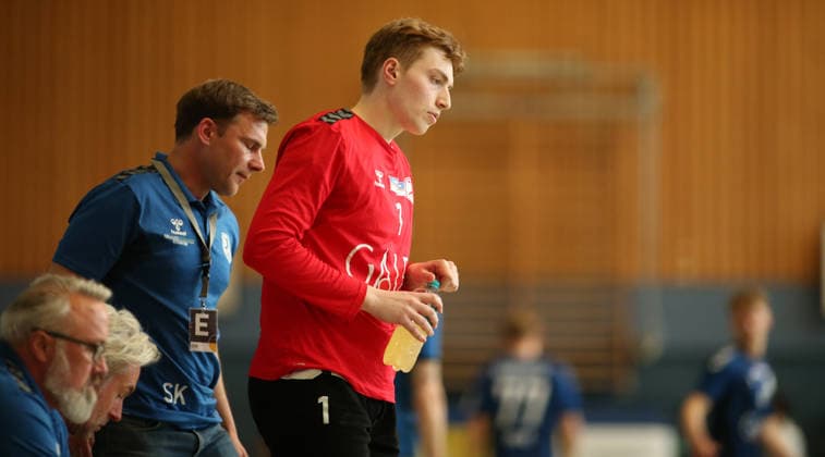 Handball, Saison 2025 2026, 3. Liga, Staffel Nord-Ost, Männer. HG Hamburg-Barmbek - SC DHfK Leipzig II. Bendiks Asmuß (Hamburg). Barmbek Hamburg *** Handball, Season 2025 2026, 3 League, Season North East, Men HG Hamburg Barmbek SC DHfK Leipzig II Bendiks Asmuß Hamburg Barmbek Hamburg
