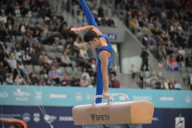 FIG APPARATUS WORLD CUP 2026 (CRO),Finals Day 1 (MAG, WAG), Hall Gradski vrt , Osijek, Croatia, 11.04.2026 MANUKYAN Hamlet (ARM) during FIG APPARATUS WORLD CUP 2026 (CRO),Final Day 1, Pommel Horse (MAG), Hall Gradski vrt , Osijek, Croatia, 11.04.2026 *** FIG APPARATUS WORLD CUP 2026 CRO ,Finals Day 1 MAG, WAG , Hall Gradski vrt , Osijek, Croatia, 11 04 2026 MANUKYAN Hamlet ARM during FIG APPARATUS WORLD CUP 2026 CRO ,Final Day 1, Pommel Horse MAG , Hall Gradski vrt , Osijek, Croatia, 11 04 2026 Copyright: xBEAUTIFULxSPORTS Stanusicx