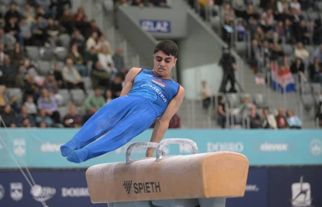 FIG APPARATUS WORLD CUP 2026 (CRO),Finals Day 1 (MAG, WAG), Hall Gradski vrt , Osijek, Croatia, 11.04.2026 MANUKYAN Hamlet (ARM) during FIG APPARATUS WORLD CUP 2026 (CRO),Final Day 1, Pommel Horse (MAG), Hall Gradski vrt , Osijek, Croatia, 11.04.2026 *** FIG APPARATUS WORLD CUP 2026 CRO ,Finals Day 1 MAG, WAG , Hall Gradski vrt , Osijek, Croatia, 11 04 2026 MANUKYAN Hamlet ARM during FIG APPARATUS WORLD CUP 2026 CRO ,Final Day 1, Pommel Horse MAG , Hall Gradski vrt , Osijek, Croatia, 11 04 2026 Copyright: xBEAUTIFULxSPORTS Stanusicx