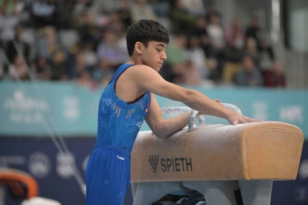 FIG APPARATUS WORLD CUP 2026 (CRO),Finals Day 1 (MAG, WAG), Hall Gradski vrt , Osijek, Croatia, 11.04.2026 KHACHATRYAN Mamik (ARM) during FIG APPARATUS WORLD CUP 2026 (CRO),Final Day 1, Pommel Horse (MAG), Hall Gradski vrt , Osijek, Croatia, 11.04.2026 *** FIG APPARATUS WORLD CUP 2026 CRO ,Finals Day 1 MAG, WAG , Hall Gradski vrt , Osijek, Croatia, 11 04 2026 KHACHATRYAN Mamik ARM during FIG APPARATUS WORLD CUP 2026 CRO ,Final Day 1, Pommel Horse MAG , Hall Gradski vrt , Osijek, Croatia, 11 04 2026 Copyright: xBEAUTIFULxSPORTS Stanusicx