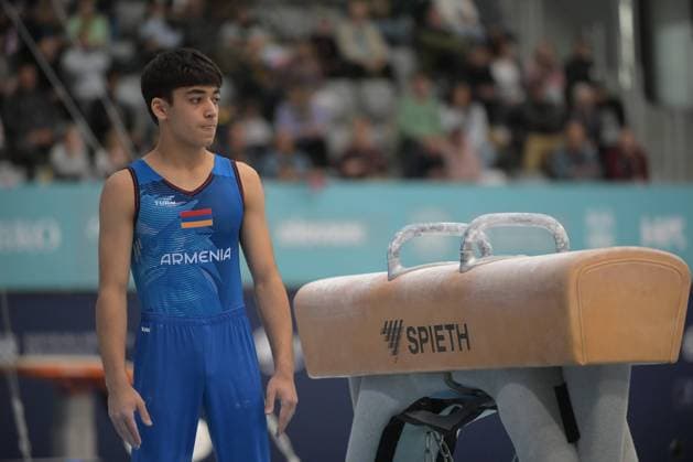 FIG APPARATUS WORLD CUP 2026 (CRO),Finals Day 1 (MAG, WAG), Hall Gradski vrt , Osijek, Croatia, 11.04.2026 KHACHATRYAN Mamik (ARM) during FIG APPARATUS WORLD CUP 2026 (CRO),Final Day 1, Pommel Horse (MAG), Hall Gradski vrt , Osijek, Croatia, 11.04.2026 *** FIG APPARATUS WORLD CUP 2026 CRO ,Finals Day 1 MAG, WAG , Hall Gradski vrt , Osijek, Croatia, 11 04 2026 KHACHATRYAN Mamik ARM during FIG APPARATUS WORLD CUP 2026 CRO ,Final Day 1, Pommel Horse MAG , Hall Gradski vrt , Osijek, Croatia, 11 04 2026 Copyright: xBEAUTIFULxSPORTS Stanusicx