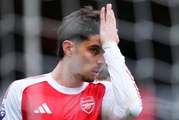 Kai Havertz of Arsenal Arsenal v AFC Bournemouth, Premier League, Football, Emirates Stadium, London, UK - 11 Apr 2026London Emirates Stadium United Kingdom EDITORIAL USE ONLY No use with unauthorised audio, video, data, fixture lists, club league logos or live services. Online in-match use limited to 120 images, no video emulation. No use in betting, games or single club league player publications. Copyright: xJavierxGarcia Shutterstockx 16823522eb