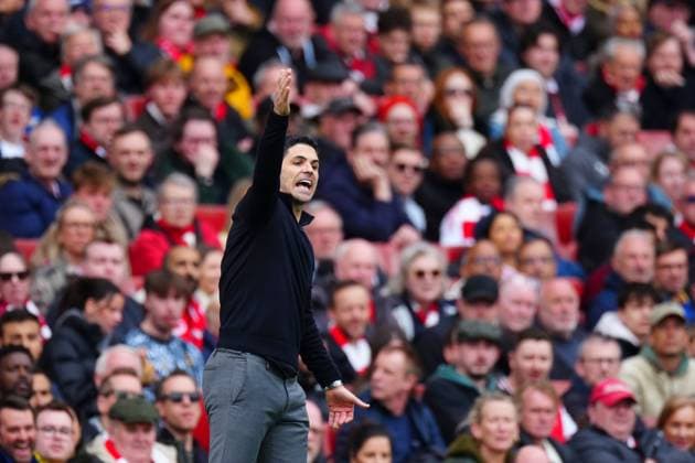 Arsenal Manager Mikel Arteta Arsenal v AFC Bournemouth, Premier League, Football, Emirates Stadium, London, UK - 11 Apr 2026London Emirates Stadium United Kingdom EDITORIAL USE ONLY No use with unauthorised audio, video, data, fixture lists, club league logos or live services. Online in-match use limited to 120 images, no video emulation. No use in betting, games or single club league player publications. Copyright: xJavierxGarcia Shutterstockx 16823522im