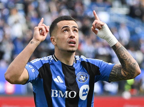 April 11, 2026, Montreal, Pq, Canada: CF Montreal s Ivan Jaime (10) reacts after scoring against the Philadelphia Union during first half MLS, Fussball Herren, USA soccer action in Montreal, Saturday, April 11, 2026. Ivan Jaime,  - ZUMAc35_ 20260411_zaf_c35_119 Copyright: xGrahamxHughesx