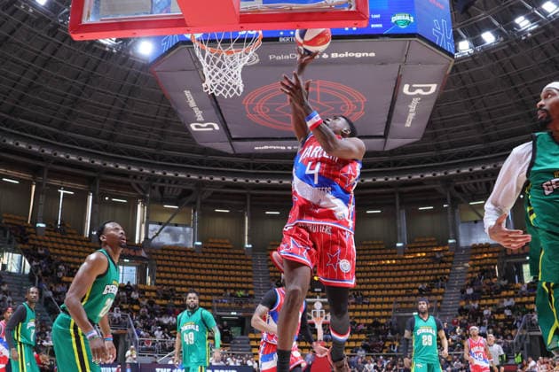 04 Shake Railey Harlem Globetrotters - Washington Generals 100Years World Tour Bologna 11-04-2026 during Harlem Globetrotters 100Years World Tour, Events in Bologna, Italy, April 11 2026  Copyright: xValentinoxOrsini IPAxSportx xipa-agency.netx xx IPA_73902044 IPA_Agency_IPA73902044