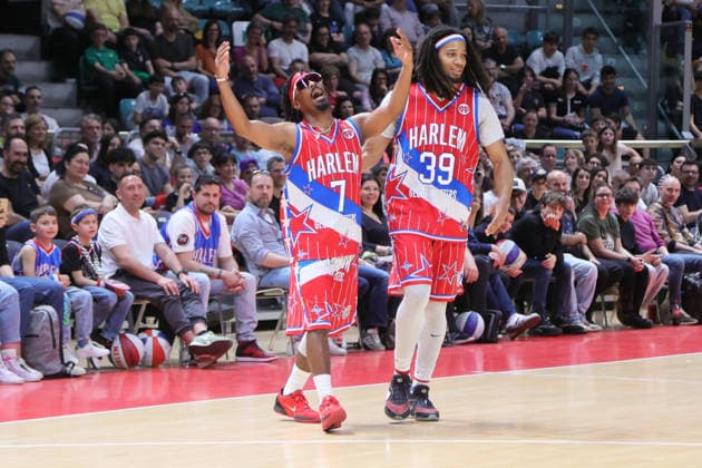 07 Too Tall Winston Harlem Globetrotters - Washington Generals 100Years World Tour Bologna 11-04-2026 39 Bones Driscoll Harlem Globetrotters - Washington Generals 100Years World Tour Bologna 11-04-2026 during Harlem Globetrotters 100Years World Tour, Events in Bologna, Italy, April 11 2026  Copyright: xValentinoxOrsini IPAxSportx xipa-agency.netx xx IPA_73902145 IPA_Agency_IPA73902145