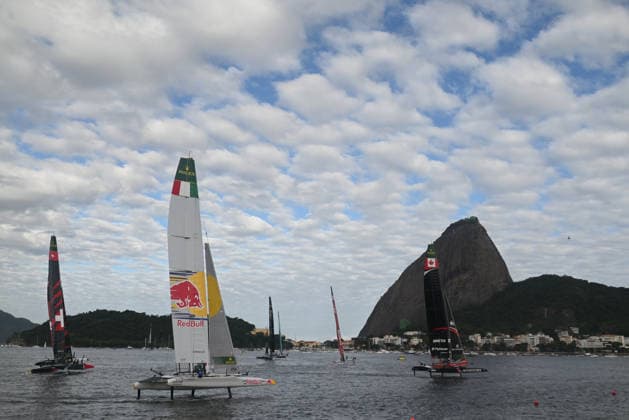 2026 ENEL Rio Sail Grand Prix RIO DE JANEIRO, BRAZIL - APRIL 11: Sweden, Australia, the United States, Spain, and Brazil, along with Germany, Italy, Denmark, and Australia, Canada, compete in the 2026 ENEL Rio Sail Grand Prix in Rio de Janeiro, Brazil on April 11, 2026. The Rio leg is the fourth of 13 stops on the 2026 SailGP, which is considered the Formula 1 of sailing and is holding its first event in South America. The series had two stops in Australia (Perth and Sydney) and one in New Zealand (Auckland) before arriving in Brazil. Fabio Teixeira Anadolu Rio de Janeiro Brazil. Editorial use only. Please get in touch for any other usage.  Copyright: x2026xAnadoluxFabioxTeixeirax