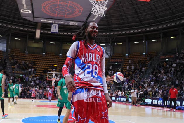 28 Jumpin Ballard Harlem Globetrotters - Washington Generals 100Years World Tour Bologna 11-04-2026 during Harlem Globetrotters 100Years World Tour, Events in Bologna, Italy, April 11 2026  Copyright: xValentinoxOrsini IPAxSportx xipa-agency.netx xx IPA_73902166 IPA_Agency_IPA73902166