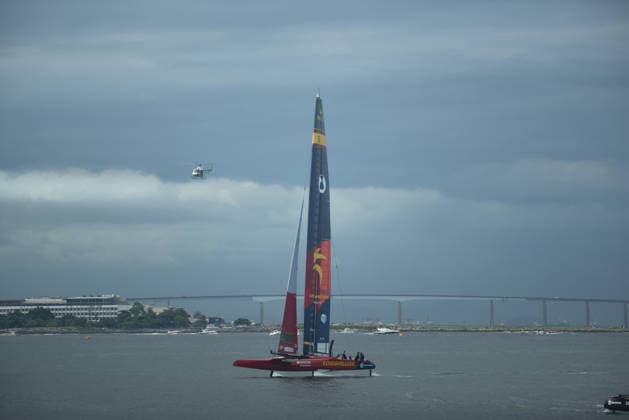2026 ENEL Rio Sail Grand Prix RIO DE JANEIRO, BRAZIL - APRIL 11: Sweden, Australia, the United States, Spain, and Brazil, along with Germany, Italy, Denmark, and Australia, Canada, compete in the 2026 ENEL Rio Sail Grand Prix in Rio de Janeiro, Brazil on April 11, 2026. The Rio leg is the fourth of 13 stops on the 2026 SailGP, which is considered the Formula 1 of sailing and is holding its first event in South America. The series had two stops in Australia (Perth and Sydney) and one in New Zealand (Auckland) before arriving in Brazil. Fabio Teixeira Anadolu Rio de Janeiro Brazil. Editorial use only. Please get in touch for any other usage.  Copyright: x2026xAnadoluxFabioxTeixeirax