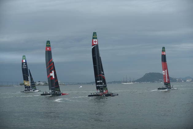 2026 ENEL Rio Sail Grand Prix RIO DE JANEIRO, BRAZIL - APRIL 11: Sweden, Australia, the United States, Spain, and Brazil, along with Germany, Italy, Denmark, and Australia, Canada, compete in the 2026 ENEL Rio Sail Grand Prix in Rio de Janeiro, Brazil on April 11, 2026. The Rio leg is the fourth of 13 stops on the 2026 SailGP, which is considered the Formula 1 of sailing and is holding its first event in South America. The series had two stops in Australia (Perth and Sydney) and one in New Zealand (Auckland) before arriving in Brazil. Fabio Teixeira Anadolu Rio de Janeiro Brazil. Editorial use only. Please get in touch for any other usage.  Copyright: x2026xAnadoluxFabioxTeixeirax