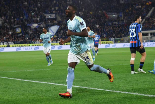 Atalanta BC v Juventus FC - Serie A Jeremie Boga celebrates a goal during the Serie A match between Atalanta BC and Juventus FC at New Balance Arena in Bergamo, Italy, on April 11, 2026. Bergamo Bergamo Italy  Copyright: xMairoxCinquettix originalFilename:cinquetti-atalanta260411_npDs6.jpg