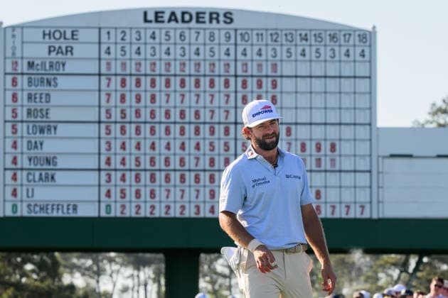 260411 Cameron Young of the United States during the third round of the 2026 Masters Golf Tournament on April 11, 2026 in Augusta Photo Petter Arvidson BILDBYRAN kod PA PA1195 golf masters bbeng the masters augusta  Copyright: PETTERxARVIDSON BB260411PA130