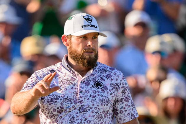 260411 Tyrell Hatton of England during the third round of the 2026 Masters Golf Tournament on April 11, 2026 in Augusta Photo Petter Arvidson BILDBYRAN kod PA PA1195 golf masters bbeng the masters augusta  Copyright: PETTERxARVIDSON BB260411PA150