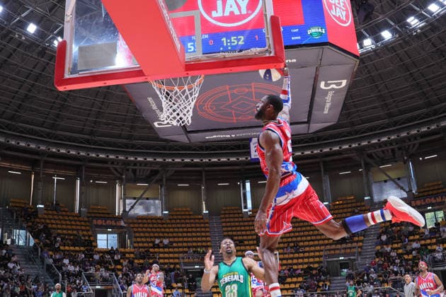 BASKET - Evento - Harlem Globetrotters 100Years World Tour 05 Bulldog Marck Harlem Globetrotters - Washington Generals 100Years World Tour Bologna 11-04-2026 during Harlem Globetrotters 100Years World Tour, Events in Bologna, Italy, April 11 2026 Bologna Italy  Copyright: xIPAxSport ABACAx