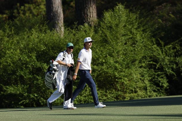 Golf 2026 Masters Tournament - Round 3 Kristoffer Reitan of Norway walks up to the 13th green in Round 3 of the 2026 Masters tournament in Augusta, Georgia, USA, 11 April 2026. Augusta United States  Copyright: xERIKxS.xLESSERx